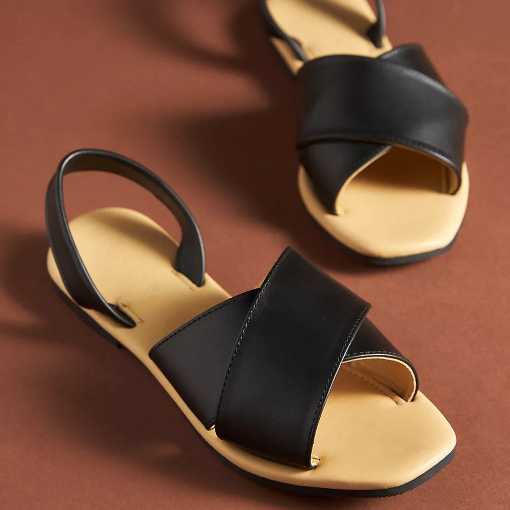 Nisolo All-Day Cross Strap Sandal in Black